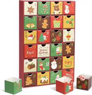 рождественский адвент-календарь lemeso 2022: коробки обратного отсчета на 24 дня для небольших подарков, украсьте свою елку особым подарком! логотип