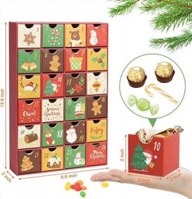 img 2 attached to 2022 LEMESO Christmas Advent Calendar: 24 Days Countdown Boxes For Small Gifts, Decorate Your Tree With A Special Gift!