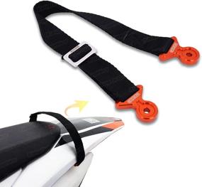 img 4 attached to Rear Adjustable Tugger Strap for Dirt Bike Motocross - Orange (2013-2016)