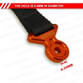 img 3 attached to Rear Adjustable Tugger Strap for Dirt Bike Motocross - Orange (2013-2016)