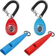 enhanced petspy dog training whistle and lanyard set for optimal dog recall 🐶 and bark control - comprehensive pet training kit (includes 2 whistles and 2 clickers) logo