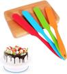 yosoo silicone spatula set -450°f heat-resistant non stick cake cream butter spatulas mixing batter scraper brush silicone baking spoon cook tool multicolor 4-piece logo