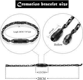 img 2 attached to Stainless Steel Cremation Urn Bracelet For Ashes - Memorial Keepsake Jewelry For Men & Women