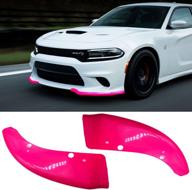 pink car front bumper lip splitter cover guard for dodge charger srt scat pack 2015-2021 - stylish exterior decor accessories logo