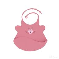 waterproof silicone baby bib with cute rabbit design - ideal for boys and girls - adjustable fit, perfect for feeding - 1pc logo