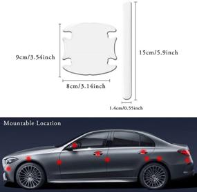 img 1 attached to RUNDRIN 8PCS Car Door Handle Scratch Protector Cup Protector For Door Bowl Sticker Anti-Scratches Clear Silicone Car Paint Protection Film Car Care