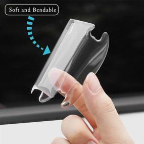 img 2 attached to RUNDRIN 8PCS Car Door Handle Scratch Protector Cup Protector For Door Bowl Sticker Anti-Scratches Clear Silicone Car Paint Protection Film Car Care