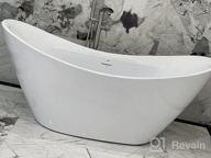 img 1 attached to FerdY Tamago 55 - Oval Acrylic Freestanding Bathtub In Glossy White With CUPC Certification And Brushed Nickel Drain Assembly review by Justin Elmore