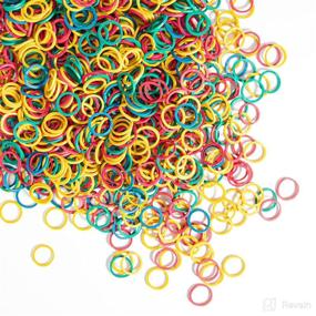 img 4 attached to 💇 JIANYI 1000-Pack Multi Color Rubber Bands for Hair: Soft, Small, and Elastic Hair Ties for Toddlers, Kids, Adults - Perfect for Ponytails, Braids, and More!