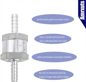 img 1 attached to Amrxuts 6 мм 1/4 "топливный невозвратный односторонний обратный клапан бензин дизельное топливо масло вода алюминиевый сплав