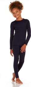img 4 attached to Kids Thermal Underwear Set, Thermajane Girls Long Johns Ultra Soft Winter Base Layer