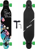 41-inch freeride longboard skateboard - ideal for cruising, carving, free-style and downhill riding - complete cruiser board logo