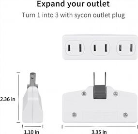 img 2 attached to 180 Degree Swivel Wall Adapter, 2-Prong Electrical Outlet Splitter, Multiple Plug Expander For Home Travel Office, 1 Pack
