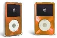 🍊 orange aluminum plated hard case for apple ipod classic (80gb, 120gb, 160gb) logo