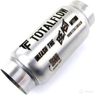 🔊 totalflow 946 mini muffler, 4.5-inch round width, 7-inch body, 9-inch overall length, 3.5-inch inner inlet, outer diameter outlet - 409ss logo