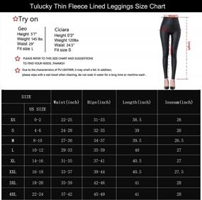 img 2 attached to Fashionably Fierce: Tulucky Women'S High Waisted Faux Leather Leggings