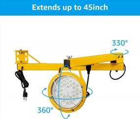 img 2 attached to Maximize Visibility And Safety At Docks And Warehouses With Leonlite LED Loading Dock Light - 50W, 45Inch Double Swing Arm, 360° Rotatable Light Head, IP65, ETL Listed