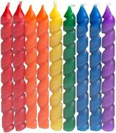unique rainbow spiral candles birthday logo