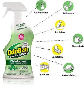 img 2 attached to 🌿 OdoBan 32 Fl Oz (Pack of 3) Eucalyptus Odor Eliminator and Laundry Refresher - Ready-to-Use Disinfectant and Eliminator