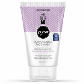 img 4 attached to Puriya Natural Face Wash - Hydrating Cleanser For Sensitive, Dry & Oily Skin Types | Gentle Facewash Soap Cleaner For Men, Women & Kids | Vegan