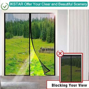 img 1 attached to IKSTAR Magnetic Screen Door Mosquito Net - Keep Bugs Out, Let Cool Breeze In - Self Sealing Magnets - Retractable Mesh Closure Curtain For Pets, Sliding Doors (70"×80")