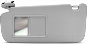 img 4 attached to Grey Left Driver Side Sun Visor Replacement For 2006-2012 Toyota RAV4 With Sunroof And Light 74320-42501-B2 - SAILEAD