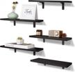 upsimples set of 5 sturdy floating shelves for stylish wall décor and functional storage logo