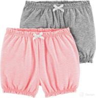 👶 carter's baby girls' pack of 2 bubble shorts логотип