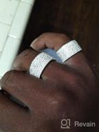img 1 attached to 💍 Ice Out Crystal Ring: Xusamss Fashion Stainless Steel Jewelry Exuding Glamour! review by Aaron Masek