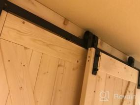 img 5 attached to ZEKOO 6FT Single Track Bypass Barn Door Hardware Kit, Double Sliding Doors Overlapping For Low Ceiling