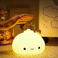 🥟 dumpling light for kids - adorable color changing silicone night light, usb rechargeable, soft lamp for boys and girls - kawaii gift logo