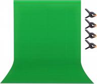 зеленый экран профессионального качества с зажимными креплениями для бесшовных фонов фотостудии логотип