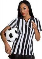 chinfun women's official black & white stripe referee shirt zipper collar classic umpire jersey short sleeve ref jersey logo