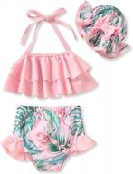 cute toddler swimsuit with hat for baby girls - aalizzwell logo