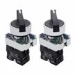 twtade 2pcs 22mm spst selector switches for maintained latching rotary applications - 440v 10a xb2-10xb/21-hb2-bj21 logo