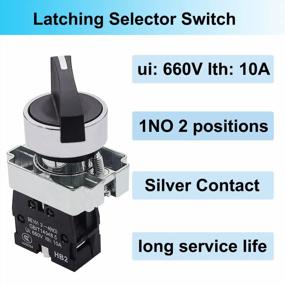 img 3 attached to TWTADE 2Pcs 22Mm SPST Selector Switches For Maintained Latching Rotary Applications - 440V 10A XB2-10XB/21-HB2-BJ21