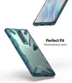 img 1 attached to Turquoise Green Ringke Fusion-X Case Cover For OnePlus 8 - Clear Hard PC Back With Heavy Duty TPU Bumper For Shockproof Protection
