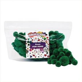 img 3 attached to Colorations Super Fluffy Soft Acrylic Green Pom Poms, Set of 100, 3 Sizes, 🎨 Resealable Bag, for Kids, Arts & Crafts, DIY Crafts, Hobby Supplies, Creative Craft DIY Material
