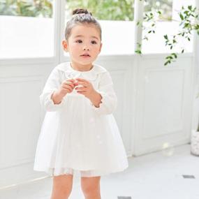 img 3 attached to Pureborn Baby Girl'S Christening Dress Baptism Dress Tulle Special Occasion Dress