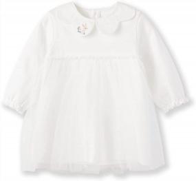 img 4 attached to Pureborn Baby Girl'S Christening Dress Baptism Dress Tulle Special Occasion Dress