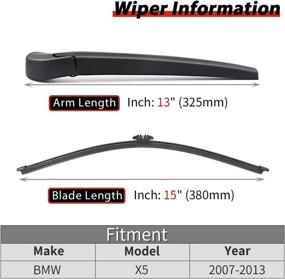 img 3 attached to OE 61627206357: Replacement Rear Wiper Arm 🔧 & Blade Set for BMW X5 X5M E70 2007-2013