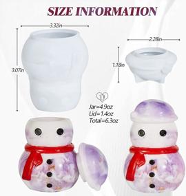 img 3 attached to Resin Snowman Jars With Lid - Perfect For Christmas Gifts And DIY Storage