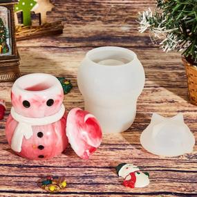 img 1 attached to Resin Snowman Jars With Lid - Perfect For Christmas Gifts And DIY Storage