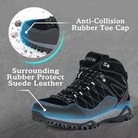 img 3 attached to GRITION Водонепроницаемые походные ботинки для мужчин - легкая и удобная обувь до щиколотки на открытом воздухе для треккинга и зимних путешествий