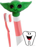 baby yoda toothpaste topper 2022: a fun baby g-rogu toothpaste cap dispenser for kids & adults - must-have baby closing toothpaste squeezer for fans! logo