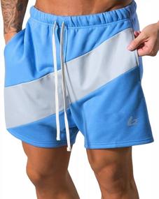 img 2 attached to Men'S Athletic Gym Shorts: PAIZH Running Bodybuilding Workout Color Block With Pockets
