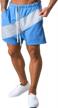 men's athletic gym shorts: paizh running bodybuilding workout color block with pockets logo