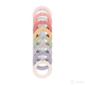 img 2 attached to Versatile Itzy Ritzy Linking Ring Set: 8 🔗 Braided, Multi-Colored Rings for Car Seats, Strollers & Activity Gyms