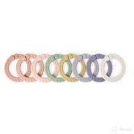 versatile itzy ritzy linking ring set: 8 🔗 braided, multi-colored rings for car seats, strollers & activity gyms logo
