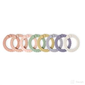 img 4 attached to Versatile Itzy Ritzy Linking Ring Set: 8 🔗 Braided, Multi-Colored Rings for Car Seats, Strollers & Activity Gyms